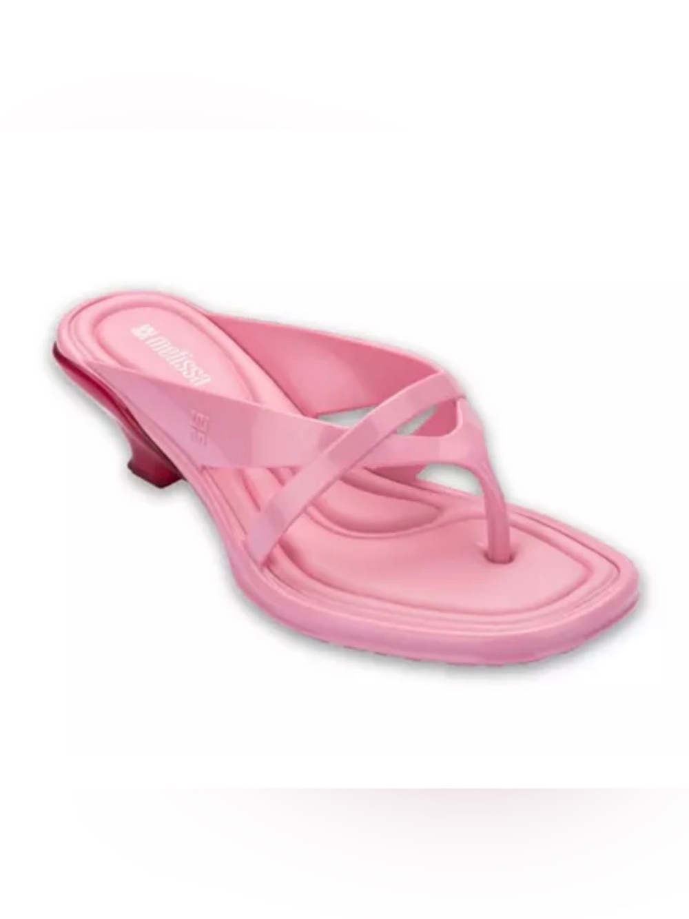 Melissa Wedge Pink Heeled Thong Sandals 8